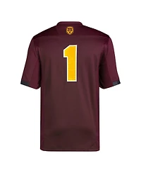 Men's adidas #1 Maroon Arizona State Sun Devils Premier Football Jersey