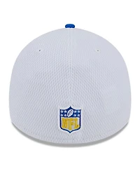 Men's New Era White, Royal Los Angeles Rams 2023 Sideline 39THIRTY Flex Hat