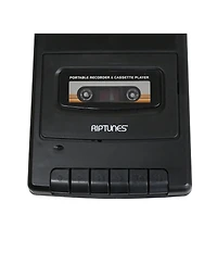 Riptunes Cassette Player and Recorder. Black