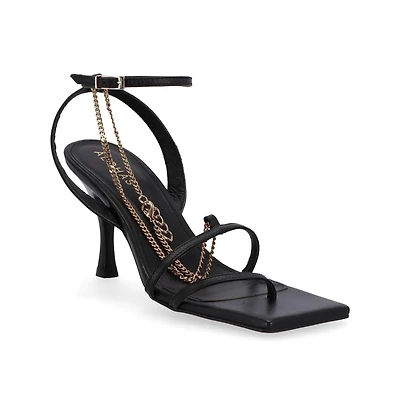 Alohas Women's Straps Chain Leather Sandals