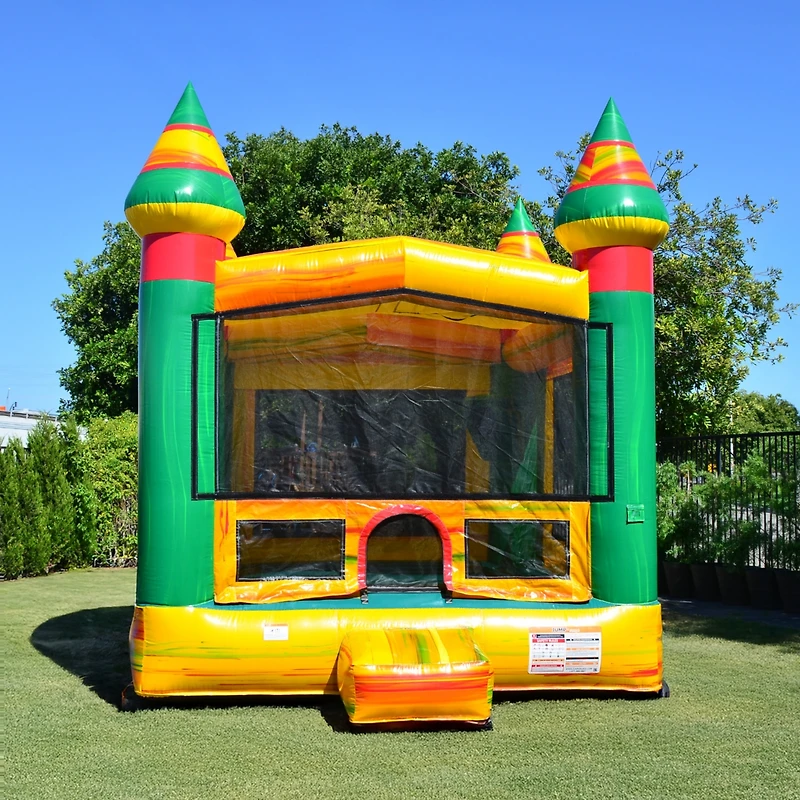 JumpOrange Titanium Commercial Grade Inflatable Bounce House with Air Blower, Kids and Adults, 100% Pvc Vinyl, Outdoor Indoor, Backyard Home, Bouncer