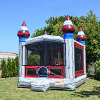 JumpOrange Titanium Commercial Grade Bounce House 13x13 for Kids and Adults (with Blower), Basketball Hoop, Outdoor Indoor, Bouncer Jumper, Birthday P