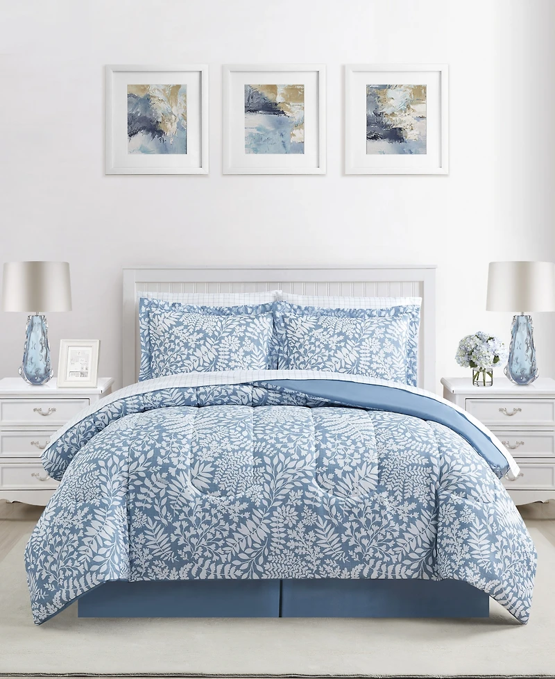Sunham Botanica 8-Pc. Printed Reversible Comforter Set, Exclusively at Macy's