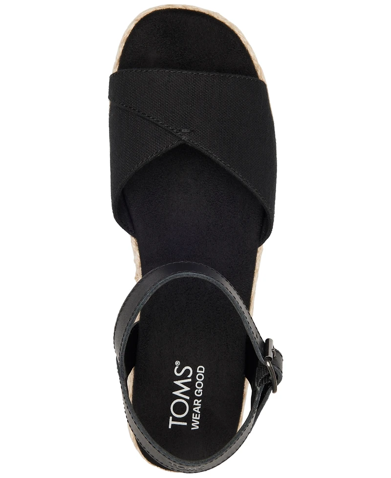 Toms Women's Abby Braided Espadrille Flatform Sandals