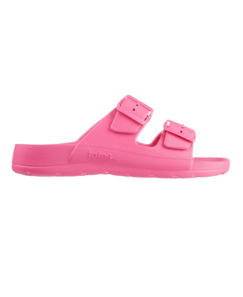Totes Women's Double Buckle Adjustable Slide with Everywear