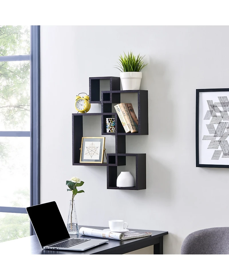 Danya B Intersecting Cube Shelves - Black
