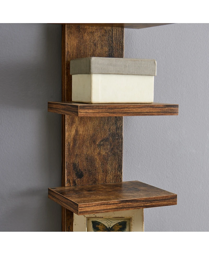 Danya B Utility Column Spine Wall Shelves, Pine