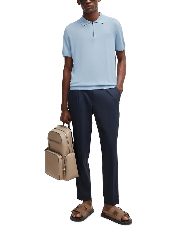 Boss by Hugo Men's Zip-Neck Polo Sweater