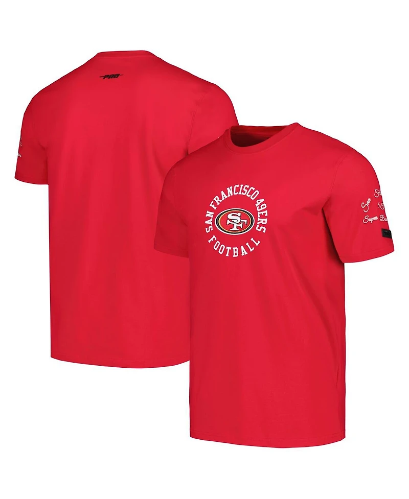 Men's Pro Standard Scarlet San Francisco 49ers Hybrid T-shirt
