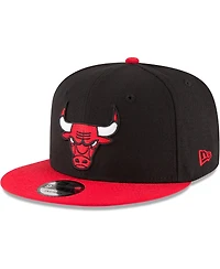 Men's New Era Black, Red Chicago Bulls Two-Tone 9FIFTY Adjustable Hat