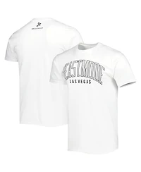 Men's White Beast Mode Logo Collegiate T-shirt