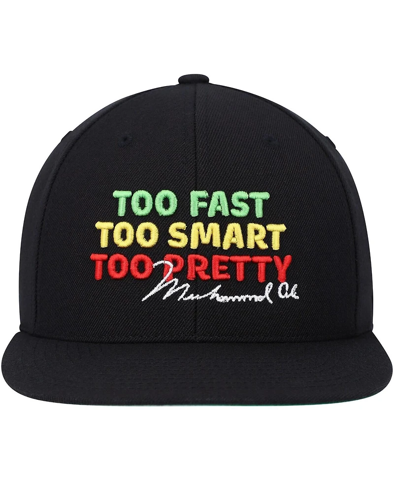 Men's and Women's Contenders Clothing Black Muhammad Ali Too Pretty Snapback Hat