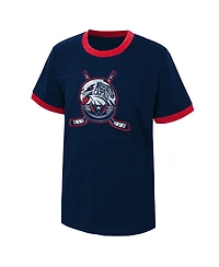 Big Boys Navy Distressed Washington Capitals Ice City T-shirt