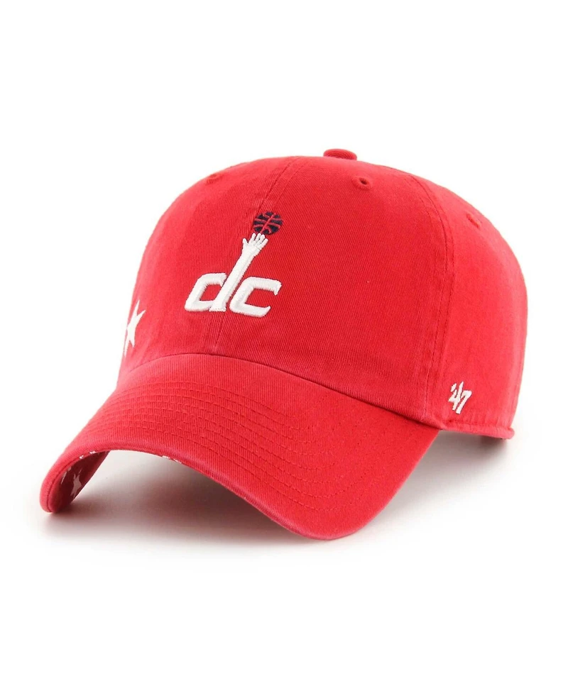 Women's '47 Brand Red Washington Wizards Confetti Undervisor Clean Up Adjustable Hat