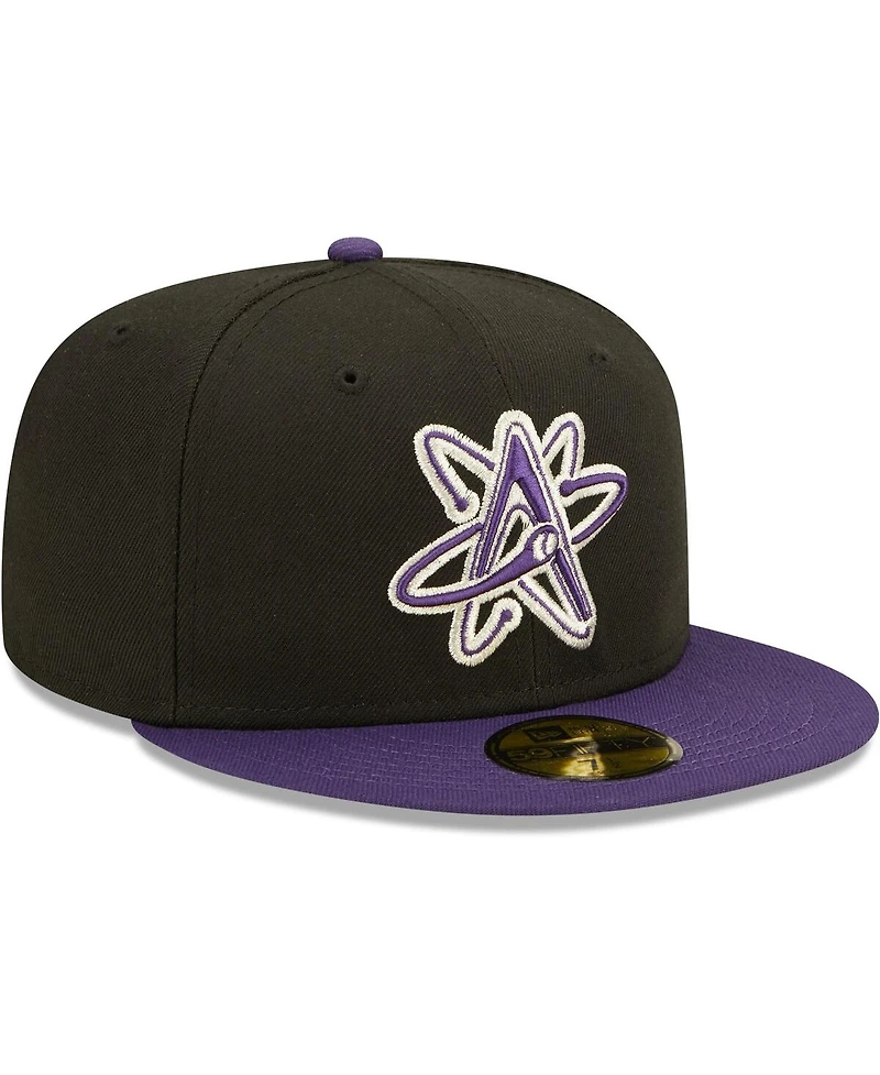 Men's New Era Black Albuquerque Isotopes Alternate Logo 2 Authentic Collection 59FIFTY Fitted Hat