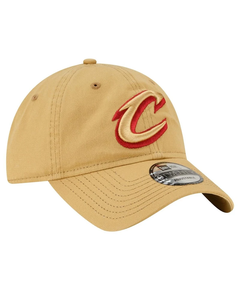 Men's New Era Tan Cleveland Cavaliers Team 2.0 9TWENTY Adjustable Hat