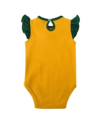 Baby Girls Green, Gold Green Bay Packers Spread the Love 2-Pack Bodysuit Set
