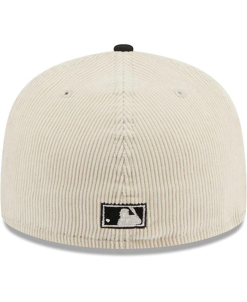 Men's New Era White Florida Marlins Cooperstown Collection Corduroy Classic 59FIFTY Fitted Hat