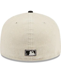 Men's New Era White Florida Marlins Cooperstown Collection Corduroy Classic 59FIFTY Fitted Hat