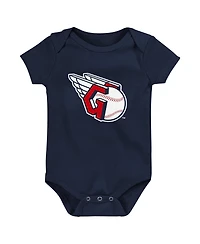 Baby Boys and Girls Fanatics Cleveland Guardians Fan Pennant 3-Pack Bodysuit Set