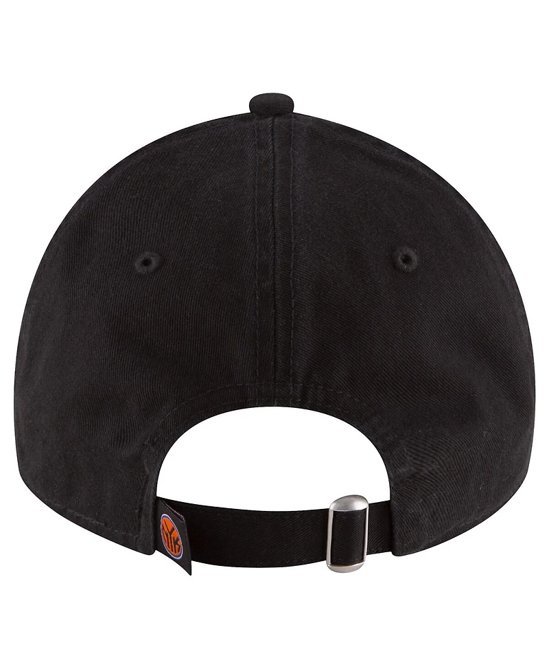 Men's New Era Black New York Knicks Team 2.0 9TWENTY Adjustable Hat