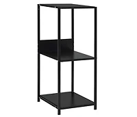 Small Straight Book Shelf Black 13.2"x15.6"x31.4" Engineered Wood