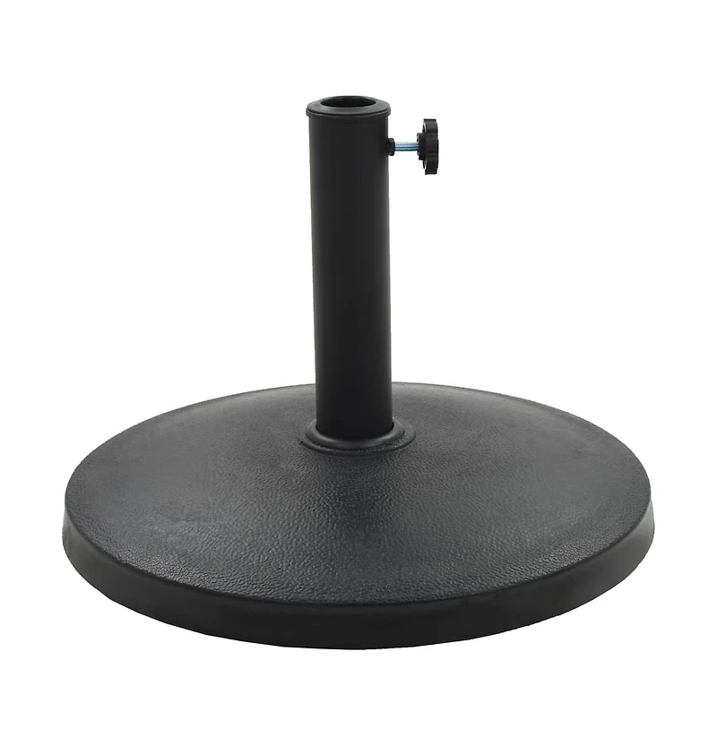 Parasol Base Round Polyresin 22 lb Black