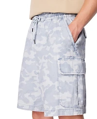 A|X Armani Exchange Men's Tonal Camouflage Drawstring Denim Cargo Shorts