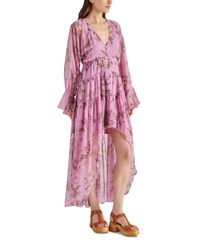 Steve Madden Women's Sol Floral High-Low Maxi Dress