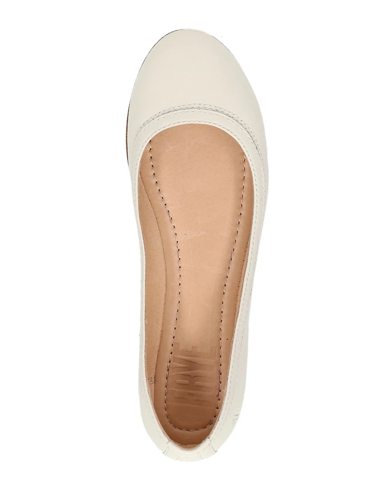 Frye Women's Carson Leather Ballet Flats - White