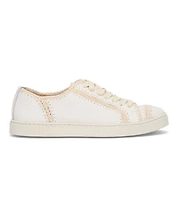 Frye Women's Ivy Crochet Low Lace Up Leather Sneakers