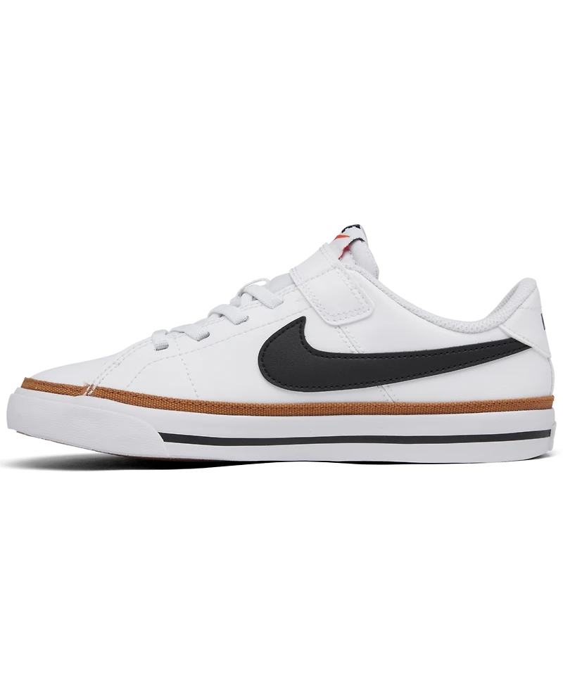 Nike Little Kids Court Legacy Adjustable Strap Closure Casual Sneakers from Finish Line