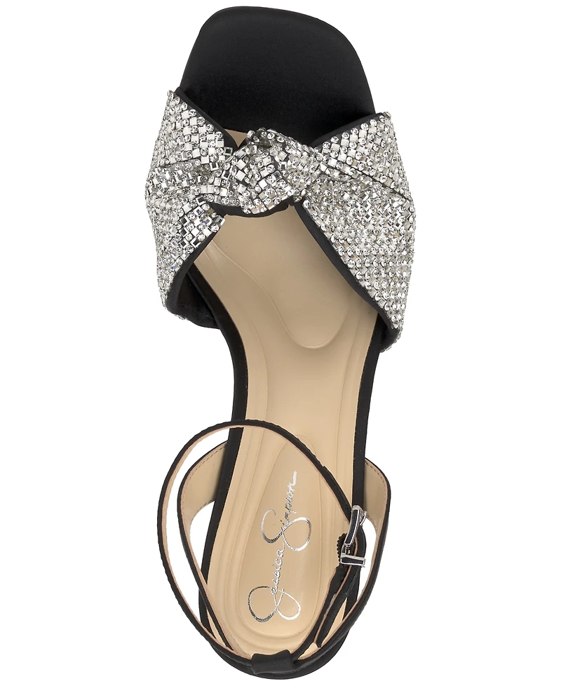 Jessica Simpson Women's Ohela Beaded Knot Ankle-Strap Dress Sandals