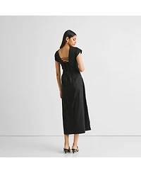 Reistor Women's Ruched Dress with Front Slit