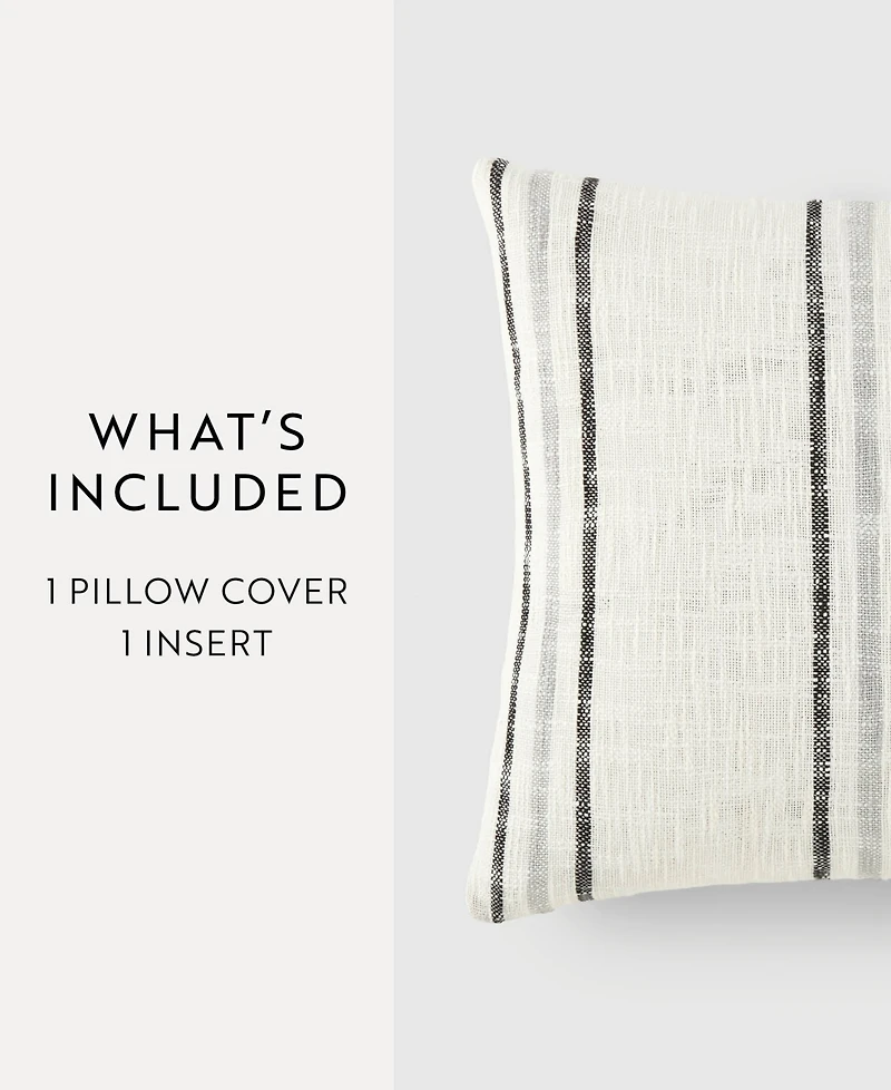 ienjoy Home Striped Yarn Dyed Decorative Pillow, 20" x