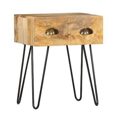 Bedside Cabinet 15.7"x11.8"x19.7" Solid Mango Wood