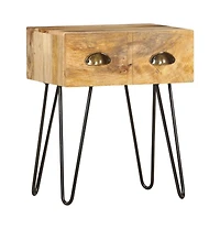 Bedside Cabinet 15.7"x11.8"x19.7" Solid Mango Wood
