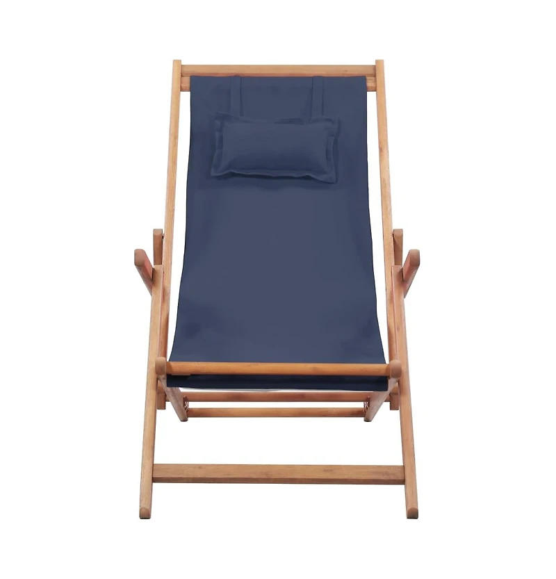 Folding Beach Chair Fabric and Wooden Frame