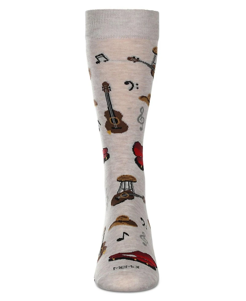 MeMoi Men's Musical Novelty Crew Socks