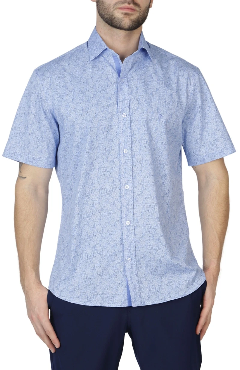 Poplin Stretch Short Sleeve Shirt