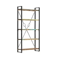 5-Tier Bookcase 35.4"x11.8"x70.9" Solid Reclaimed Wood