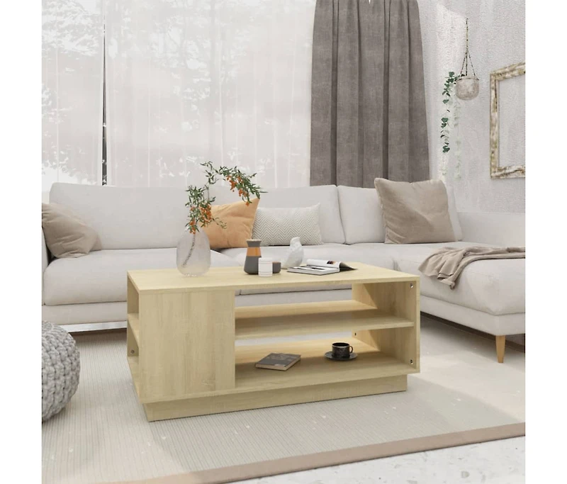 Coffee Table Sonoma Oak 40.2"x21.7"x16.9" Engineered Wood