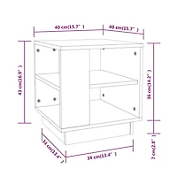 Coffee Table Sonoma Oak 15.7"x15.7"x16.9" Engineered Wood