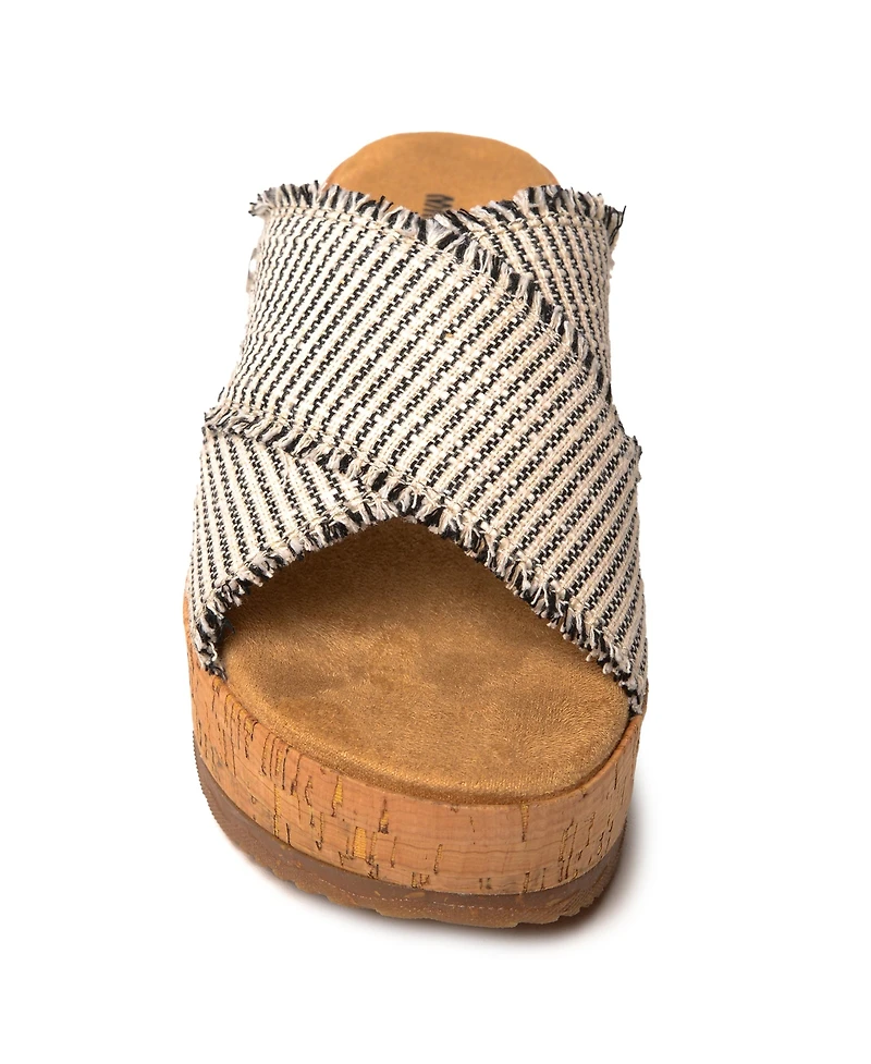 Minnetonka Women's Posey Crossband Wedge Sandal