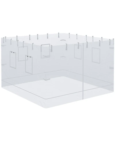 Outsunny Mesh Sidewalls for 10' x 10' Canopy Tent with 6 Windows,