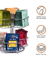 Sorbus Tea Bag 2 Tier Lazy Susan Organizer