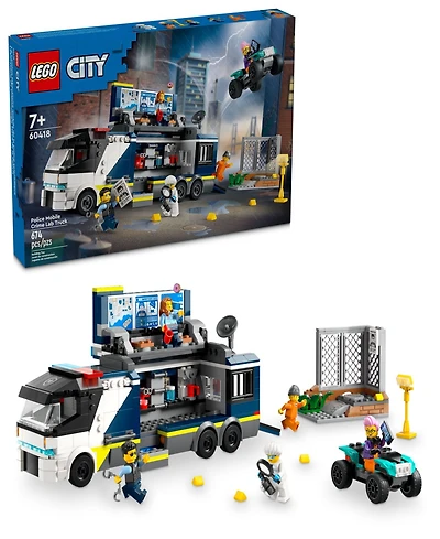 Lego City Police Mobile Crime Lab Truck Toy 60418, 674 Pieces