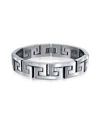 Bling Jewelry Masculine Geometric Chain Link Bracelet Men Black Gold Silver Tone 8.5 9