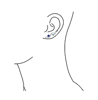 Bling Jewelry Swirl Wire Ear Pin Climbers Aqua Blue Cubic Zirconia Earrings Royal Blue Cz Crawlers Sterling Silver
