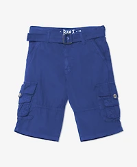 Boy's Belted Twill Cargo Shorts, 8-18